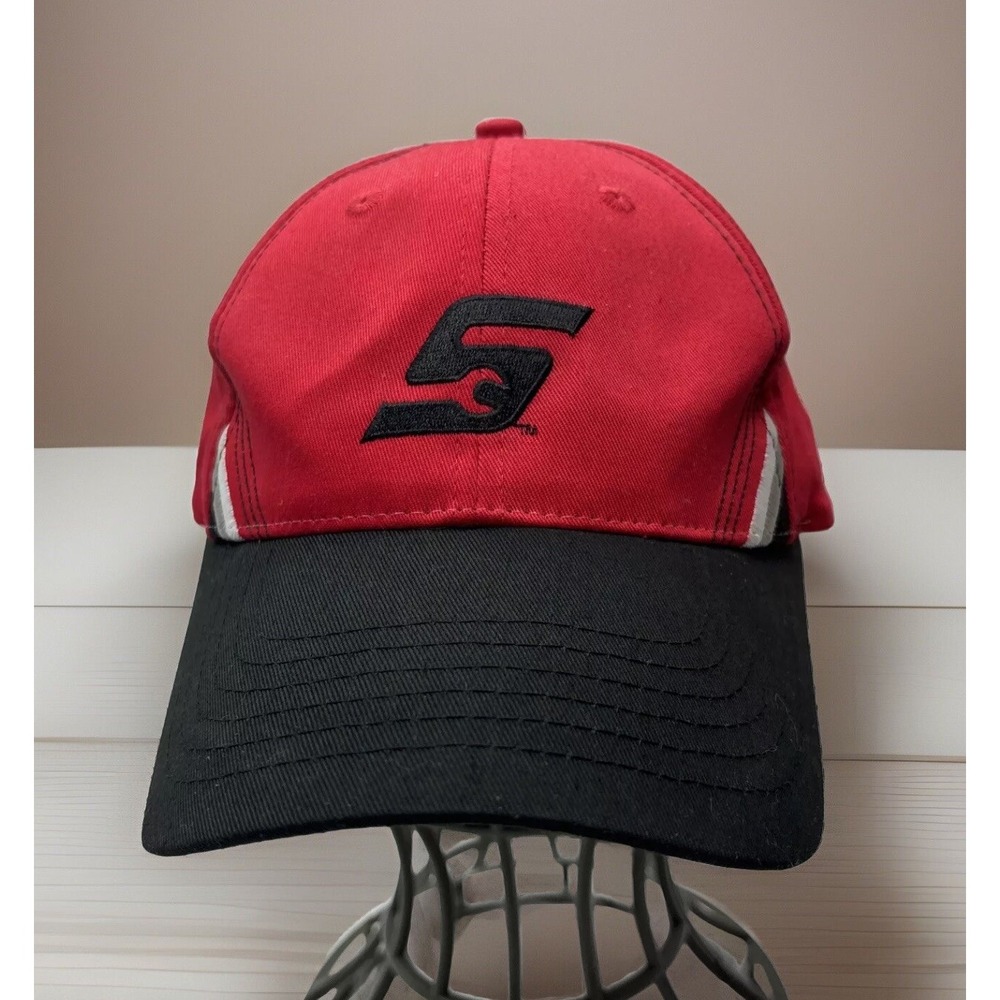 Snapback Hat Snap-on One Size Red Black 100% Cotton Wrench Logo Cap
